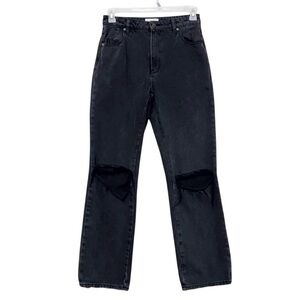 Revolve Rollas Straight Leg Distressed Jeans Fall Grunge Casual